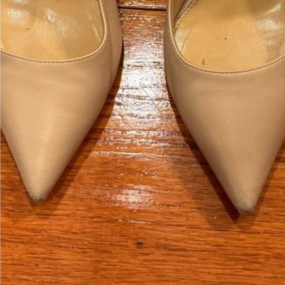 Sergio Rossi Classic Godiva Pump size 7.5. Natural color leather. 4 inch heel - Picture 7 of 7